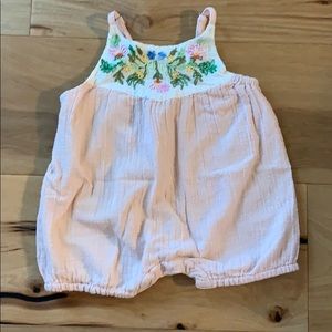 Light pink floral Romper